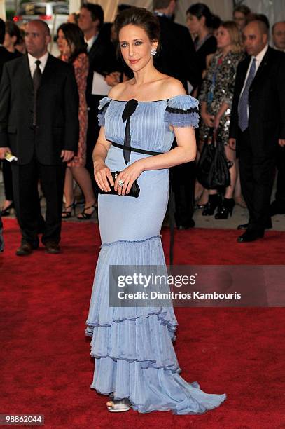 Actress Vera Farmiga attends the Costume Institute Gala Benefit to celebrate the opening of the "American Woman: Fashioning a National Identity"...