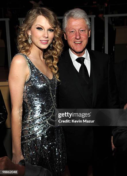 Taylor Swift and President Bill Clinton attends Time's 100 most influential people in the world gala at Frederick P. Rose Hall, Jazz at Lincoln...