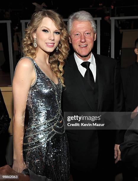 Taylor Swift and President Bill Clinton attends Time's 100 most influential people in the world gala at Frederick P. Rose Hall, Jazz at Lincoln...