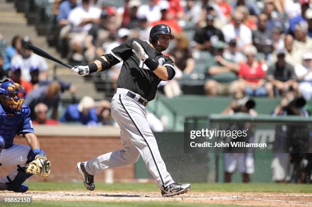 Pierzynski of the Chicago White Sox bats during the game against the Texas Rangers at Rangers Ballpark in Arlington in Arlington, Texas on Thursday,...