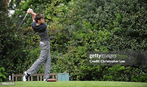 Gary Gilligan of Croham Hurst Golf Club in action during the Powerade PGA Assistants' Championship South Qualifier at Coombe Wood Golf Club on May 5,...