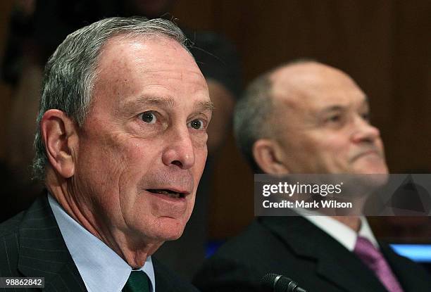 New York City Mayor Michael Bloomberg and New York City, Police Commissioner Raymond Kelly , participate in Senate Homeland Security and Governmental...