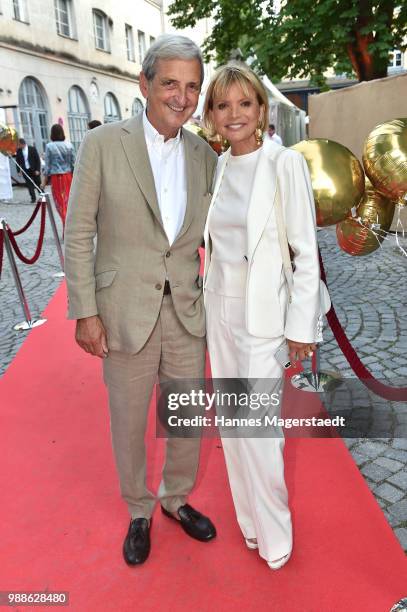Actress Uschi Glas and her husband Dieter Hermann at the Event Movie meets Media during the Munich Film Festival on June 30, 2018 in Munich, Germany.