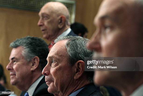 , Rep. Peter King , Sen. Frank Lautenberg , New York City Mayor Michael Bloomberg and New York City, Police Commissioner Raymond Kelly, participate...