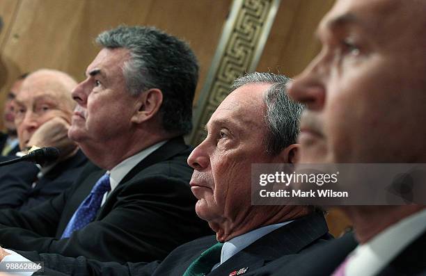 Sen. Frank Lautenberg , Rep. Peter King , New York City Mayor Michael Bloomberg and New York City, Police Commissioner Raymond Kelly, participate in...