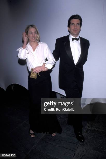 Carolyn Bessette Kennedy and John F. Kennedy Jr. At the "Bright Night Whitney" Annual Fundraising Gala in New York City, NY, Whitney Museum 03/09/99