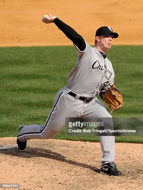 Putz of the Chicago White Sox pitches against the New York Yankees at Yankee Stadium on May 01, 2010 in the Bronx borough of Manhattan. The White Sox...