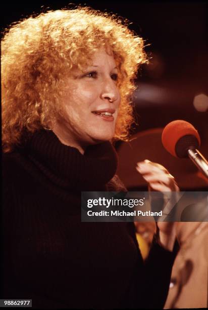 American singer and actress Bette Midler rehearsing at the Copacabana night club, New York, 1978.