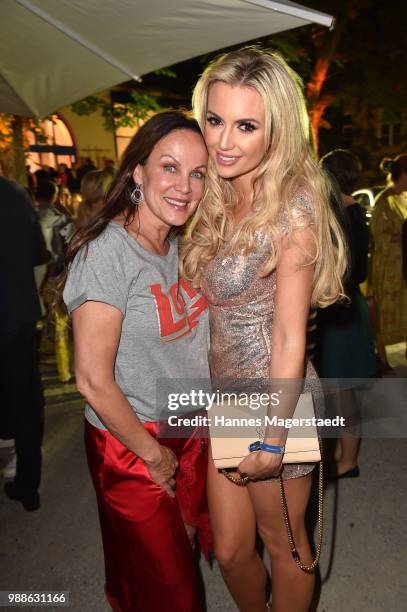 Actress Sonja Kirchberger and model Rosanna Diane Davison, daughter of Chris de Burgh at the Event Movie meets Media during the Munich Film Festival...