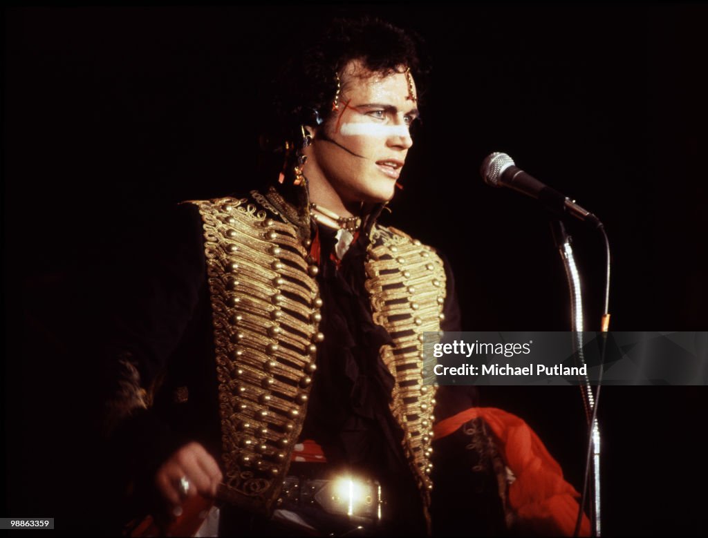 Adam Ant Inages English pop singer Adam Ant, of Adam And The Ants, performing in New ...
