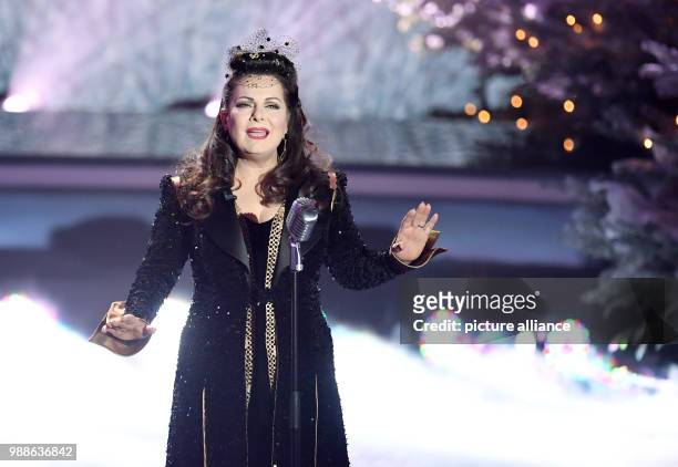 Singer Marianne Rosenberg performs during the TV charity gala 'Die schoensten Weihnachts-Hits' in Munich, Germany, 7 December 2017. The benifit gala...