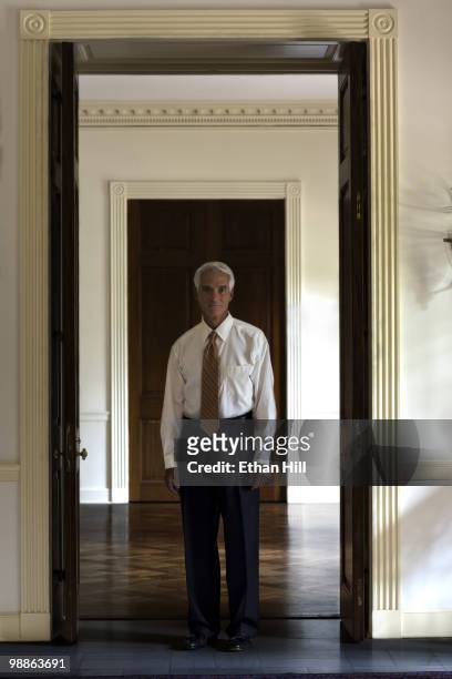 Florida Governor Charlie Crist at a portrait session at the Governor's Mansion in Tallahassee, Florida in 2008.