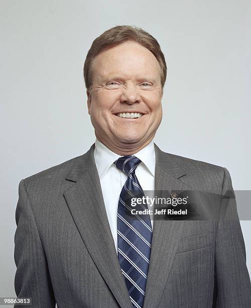 Senator Jim Webb poses at a portrait session for GQ Magazine in Washington, D.C.