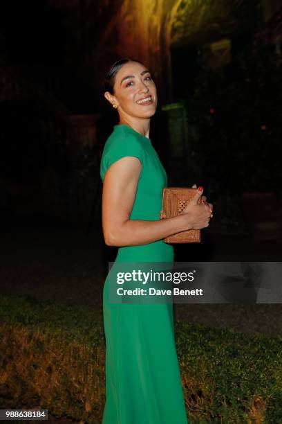 Mia Moretti attends Rosetta Getty's third annual Tuscany weekend at Villa Cetinale on June 30, 2018 in Italy.