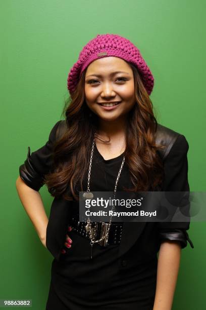 Singer Charice poses for photos in the Sprite Green Room at the KISS-FM "Coca-Cola Lounge" in Chicago, Illinois on MAY 04, 2010.