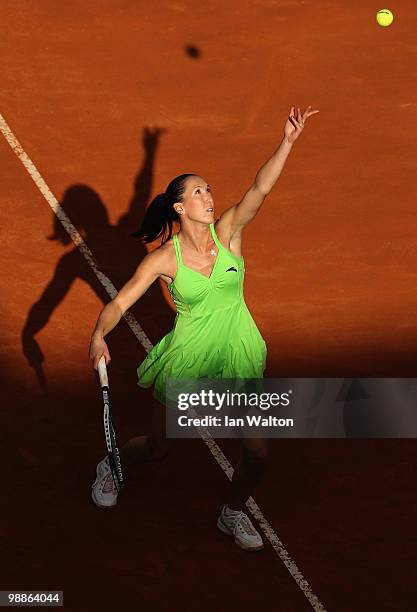Jelena Jankovic of Serbia in action against Yanina Wickmayer of Belgium during Day Three of the Sony Ericsson WTA Tour at the Foro Italico Tennis...