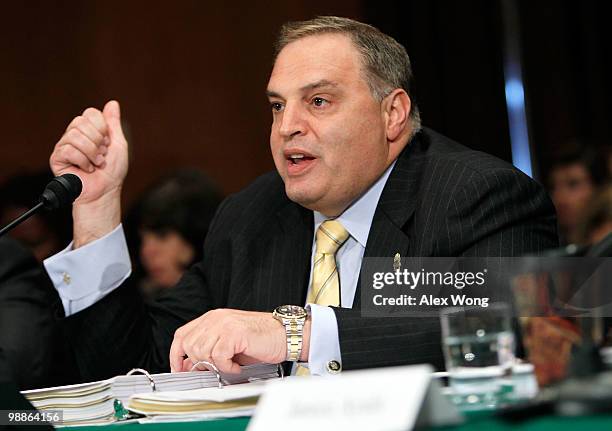 Assistant administrator and chief of intelligence at the Drug Enforcement Administration Anthony Placido testifies during a hearing before the Senate...