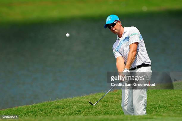 Henrik Stenson of Sweden hits a shot during a practice round prior to the start of THE PLAYERS Championship held at THE PLAYERS Stadium course at TPC...