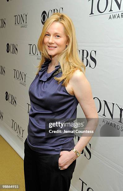 Actress Laura Linney the 2010 Tony Awards Meet the Nominees press reception at The Millennium Broadway Hotel on May 5, 2010 in New York City.
