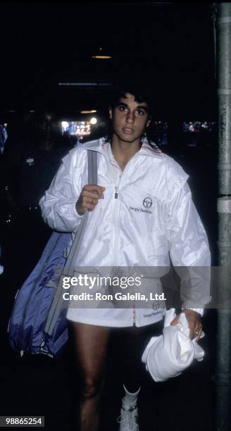 Athlete Gabriela Sabatini attends U.S. Open Tennis Championship on September 3, 1987 at Flushing Meadows Park in New York City.