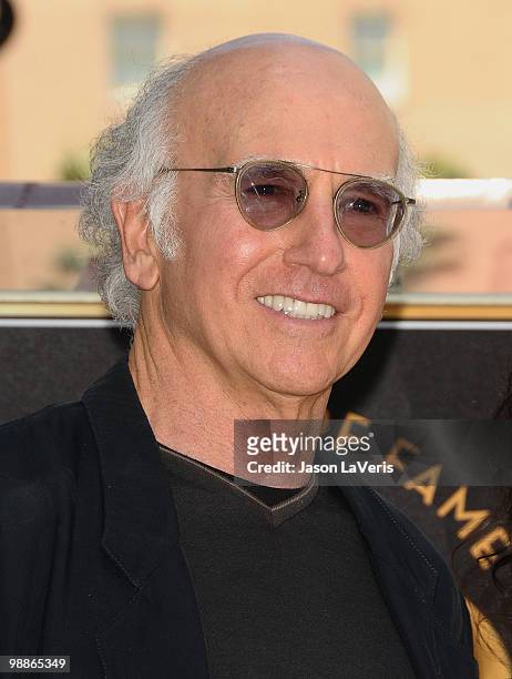 Larry David attends Julia Louis-Dreyfus' induction into the Hollywood Walk of Fame on May 4, 2010 in Hollywood, California.