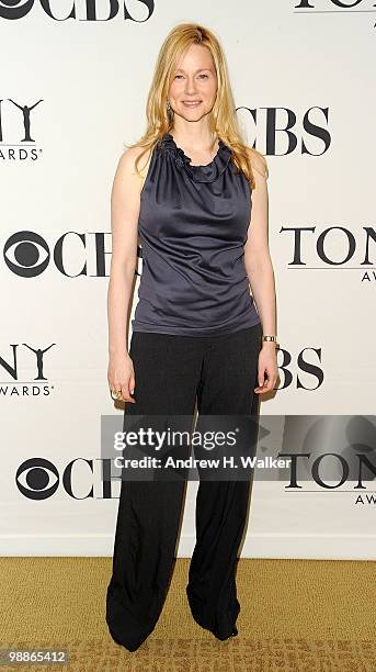 Actress Laura Linney attends the 2010 Tony Awards Meet the Nominees Press Reception on May 5, 2010 in New York City.