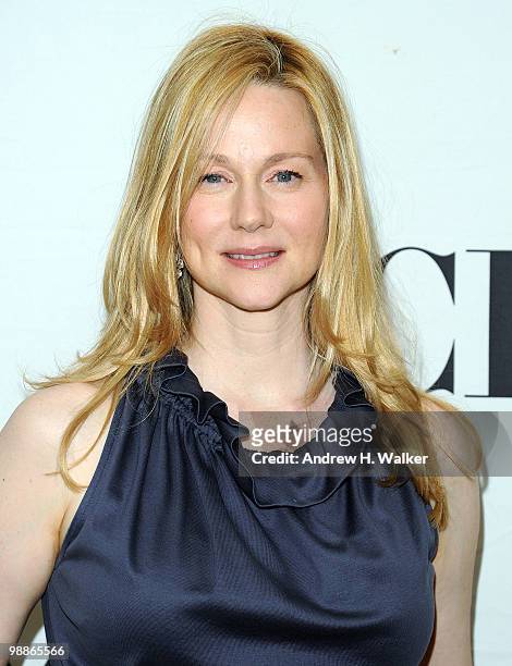 Actress Laura Linney attends the 2010 Tony Awards Meet the Nominees Press Reception on May 5, 2010 in New York City.