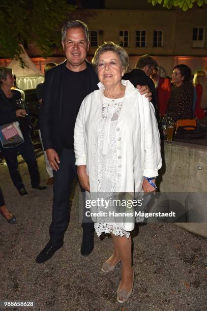 Joachim A. Lang and Marie-Luise Marjan at the Event Movie meets Media during the Munich Film Festival on June 30, 2018 in Munich, Germany.