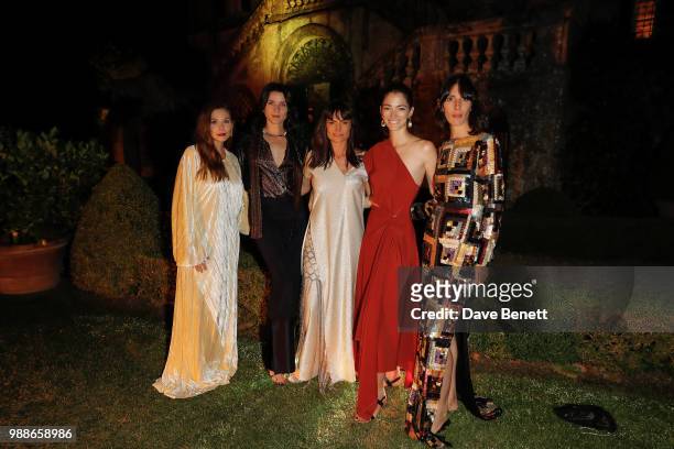 Elizabeth Olsen, Michele Hicks, Rosetta Getty, Sofia Sanchez de Betak and Jamie Bochart attend the third annual Tuscany weekend at Villa Cetinale on...