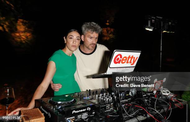 Mia Moretti and Balthazar Getty attend the third annual Tuscany weekend at Villa Cetinale on June 30, 2018 in Italy.