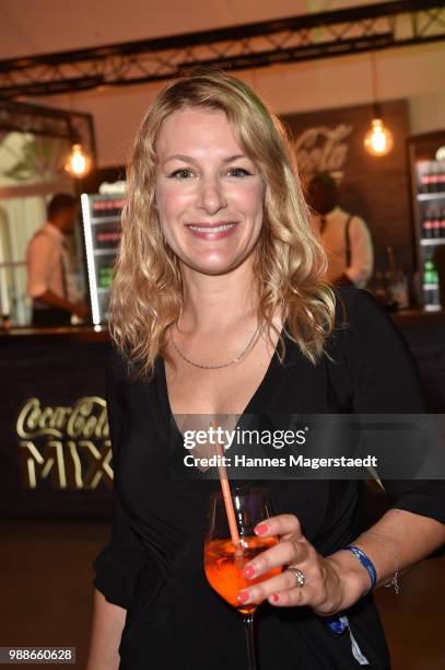 Actress Nina Brandhoff at the Event Movie meets Media during the Munich Film Festival on June 30, 2018 in Munich, Germany.