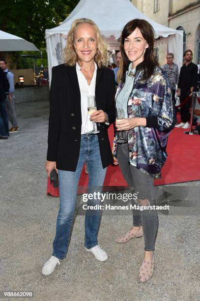 Juliane Koehler and Kim Riedle at the Event Movie meets Media during the Munich Film Festival on June 30, 2018 in Munich, Germany.