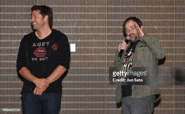 Actors Misha Collins and Mark Sheppard attend the Hollywood Collector's Convention on July 1, 2018 in Tokyo, Japan.