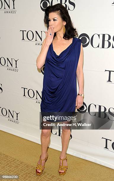 Actress Catherine Zeta-Jones attends the 2010 Tony Awards Meet the Nominees Press Reception on May 5, 2010 in New York City.