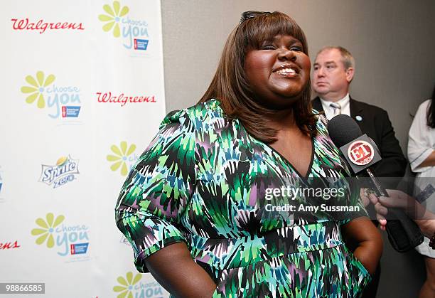 Actress Gabourey Sidibe attends The American Cancer Society's Choose You luncheon at Cafe SFA - Saks Fifth Avenue on May 5, 2010 in New York City.