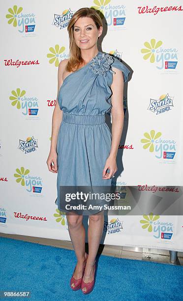 Actress Ellen Pompeo attends The American Cancer Society's Choose You luncheon at Cafe SFA - Saks Fifth Avenue on May 5, 2010 in New York City.