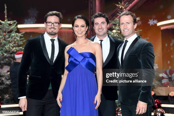 Singer Natalia Klitschko and the music group Blake, pictured at the TV fundraiser "Die schoensten Weihnachts-Hits" in Munich, Germany, 7 December...