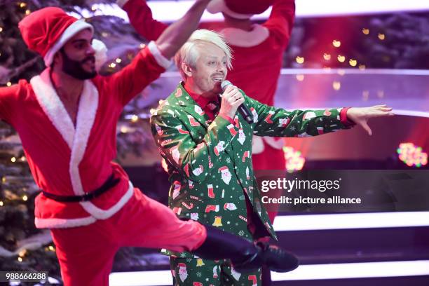 Singer Ross Antony performing at the TV fundraiser "Die schoensten Weihnachts-Hits" in Munich, Germany, 7 December 2017. The charity show was...