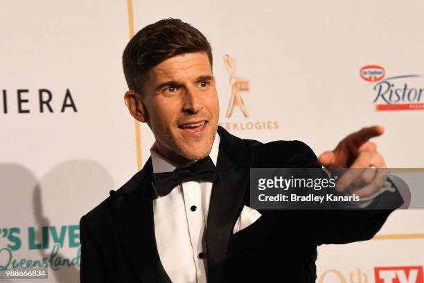 Osher Gunsberg arrives at the 60th Annual Logie Awards at The Star Gold Coast on July 1, 2018 in Gold Coast, Australia.