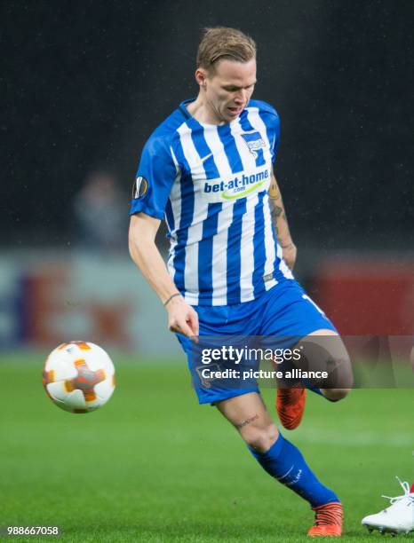 Berlin's Ondrej Duda in action during the Europa League group J soccer match between Hertha BSC and Oestersunds FK at the Olympia stadium in Berlin,...