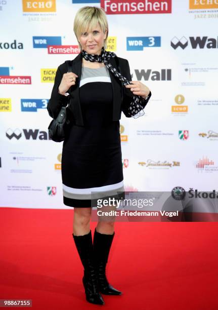 Actress Michaela Schaffrath poses at the Jazz Echo 2010 at the Jahrhunderthalle on May 5, 2010 in Bochum, Germany.
