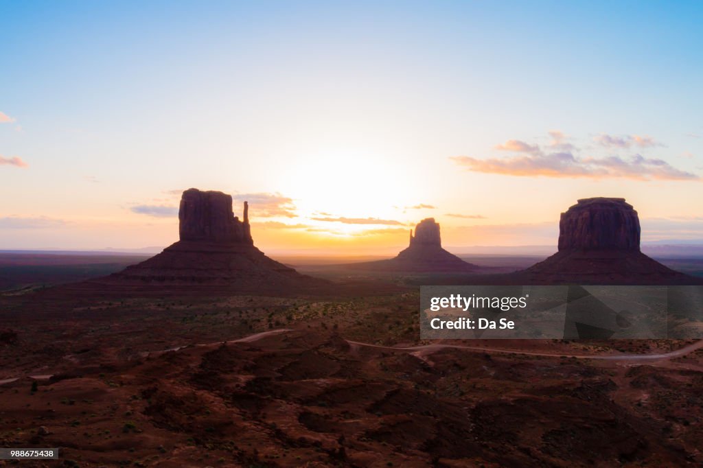 Monument Valley Sunset High-Res Stock Photo - Getty Images