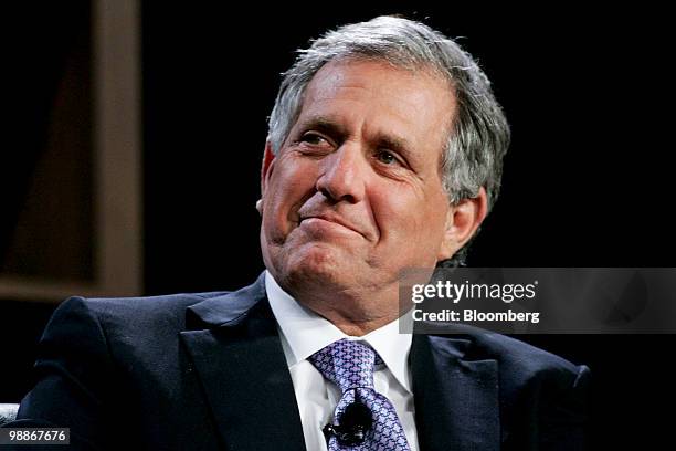 Leslie Moonves, president and chief executive officer of CBS Corp., attends the Milken Institute Global Conference in Los Angeles, California, U.S.,...