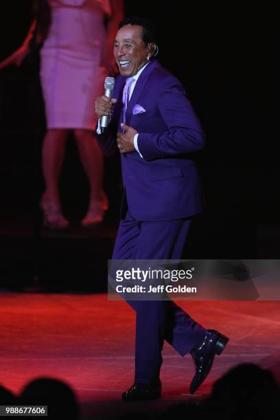 Smokey Robinson performs at The Greek Theatre on June 30, 2018 in Los Angeles, California.