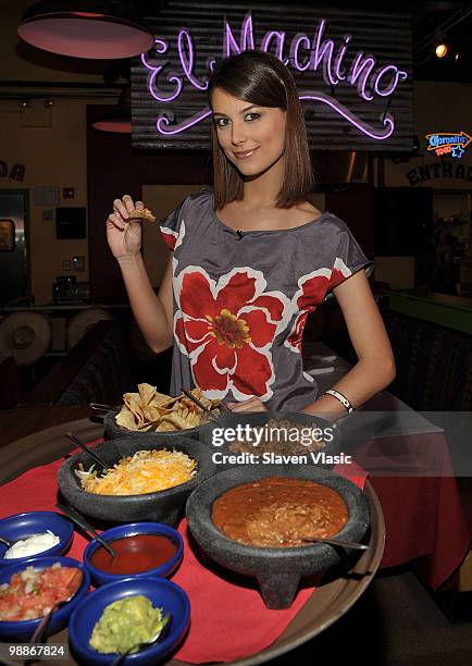 Miss Universe Stefania Fernandez celebrates Cinco de Mayo at Chevy's on May 5, 2010 in New York City.