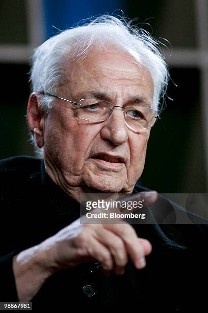 Architect Frank Gehry speaks at the 2010 Milken Institute Global Conference in Los Angeles, California, U.S., on Tuesday, April 27, 2010. This year's...