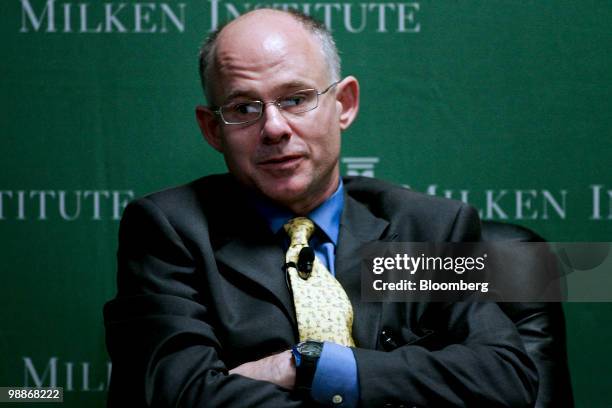 Hans Humes, president and chief executive officer of Greylock Capital Management, speaks during the 2010 Milken Institute Global Conference in Los...