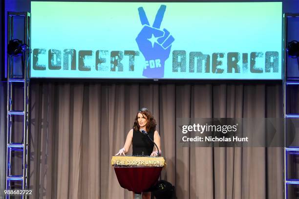 Tina Fey attends the Concert For America: Stand Up, Sing Out! at The Great Hall at Cooper Union on June 30, 2018 in New York City.