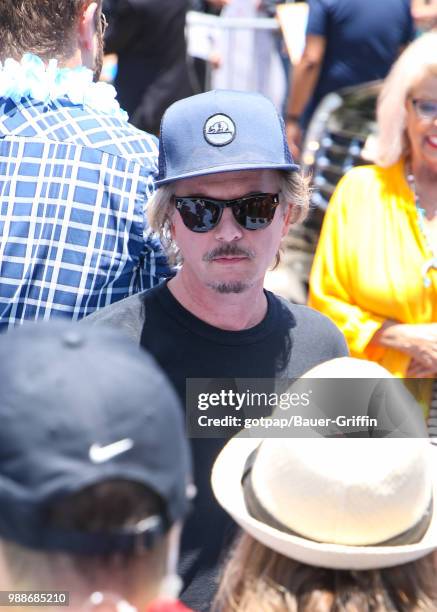 David Spade is seen outside 'Hotel Transylvania 3' Premiere at Regency Village Theatre on June 30, 2018 in Los Angeles, California.