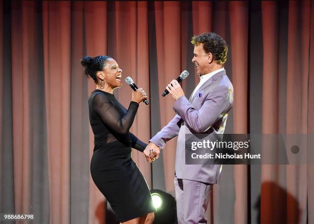 Audra McDonald and Brian Stokes Mitchell perform at the Concert For America: Stand Up, Sing Out! at The Great Hall at Cooper Union on June 30, 2018...